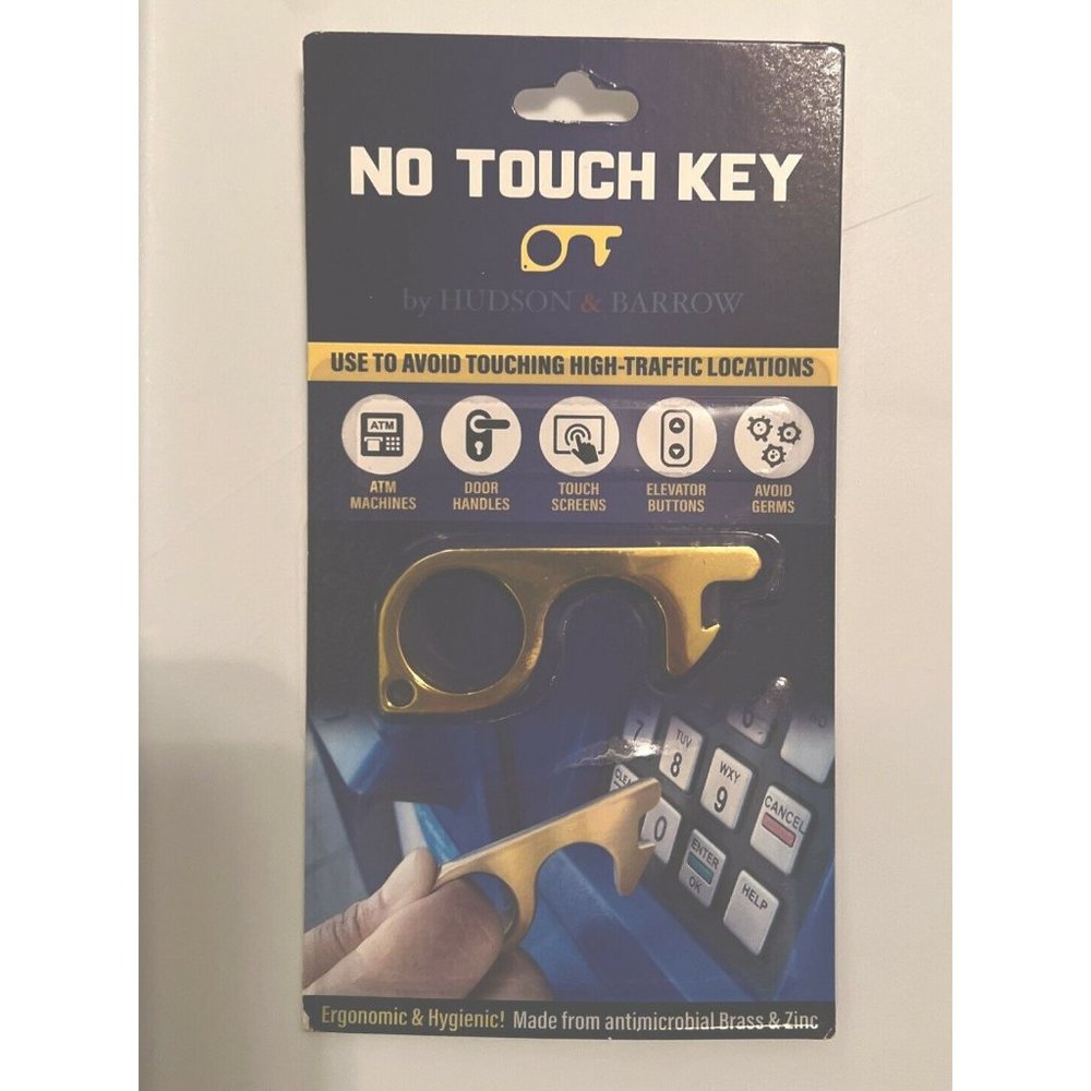 NO TOUCH‎ KEY By Hudson & Barrow Gold-Tone - NEW